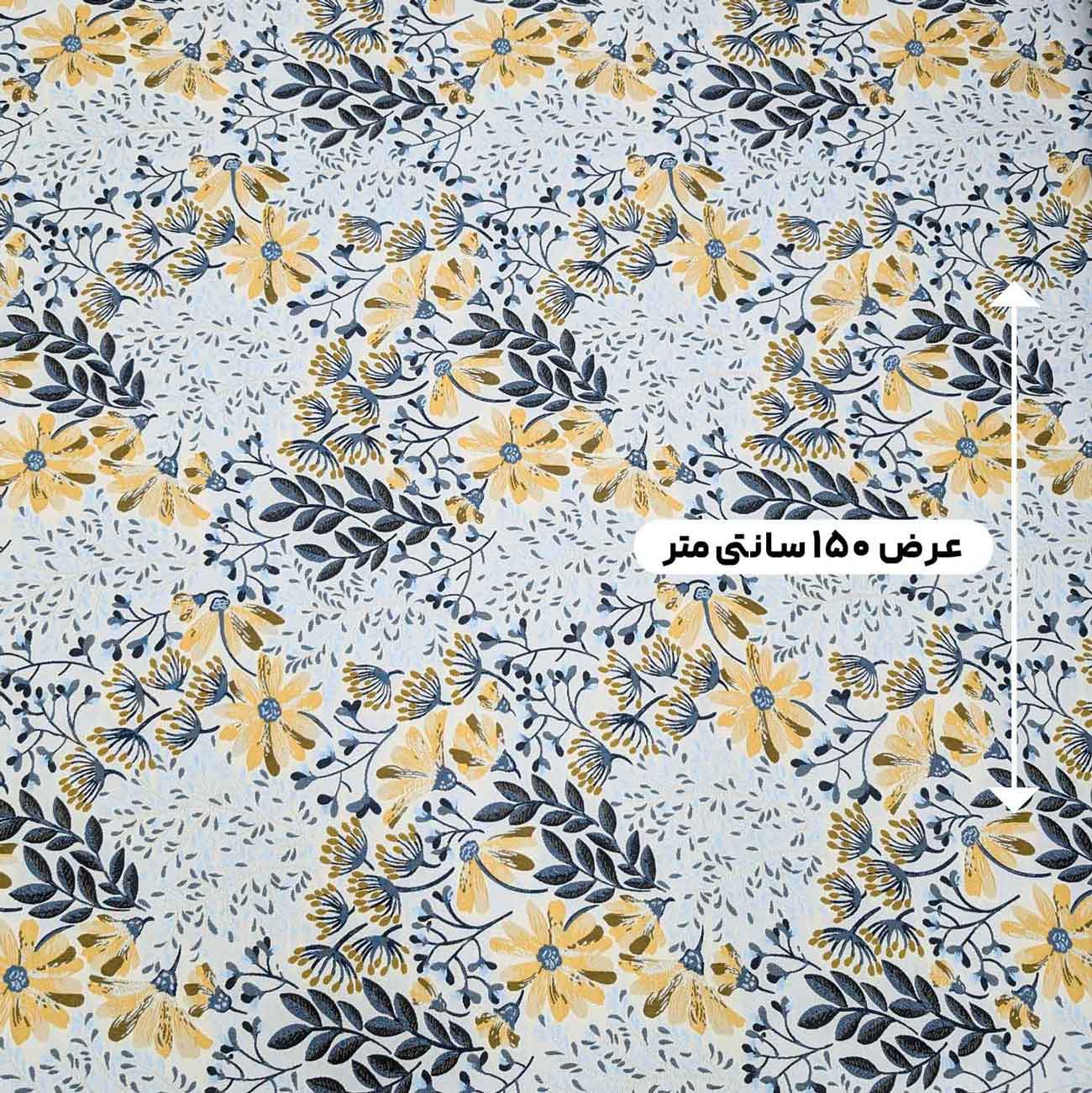پارچه ژاکارد پنبه باغچه رنگ د 59-7-30
