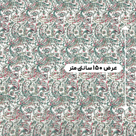 پارچه کرپ حریر طرح دار رنگ 40