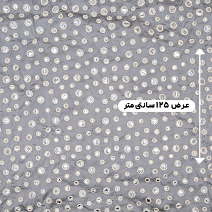 پارچه تافته سوزن دوزی هندی 244 رنگ طوسی 