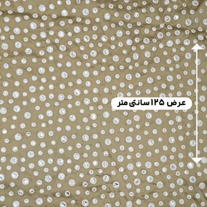 پارچه تافته سوزن دوزی هندی 244 رنگ زیتونی 