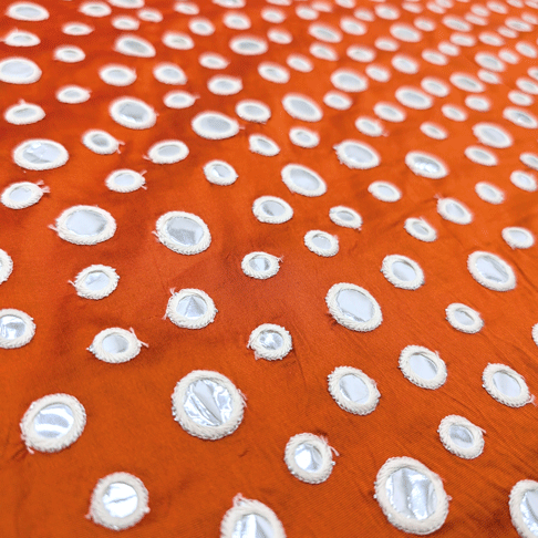 پارچه تافته سوزن دوزی هندی 244 رنگ آجری 