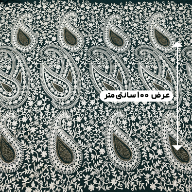 پارچه حریر سوزن دوزی هندی 5 رنگ یشمی 