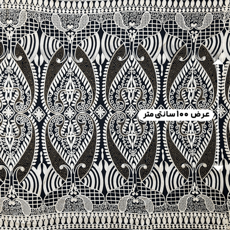 پارچه حریر سوزن دوزی هندی 8 رنگ مشکی 