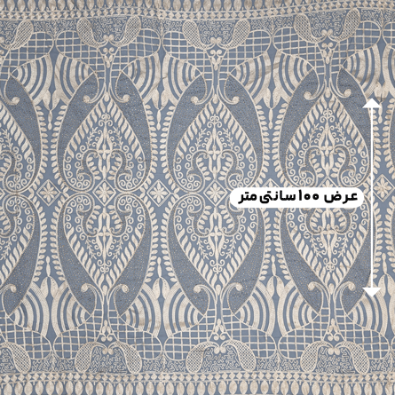 پارچه حریر سوزن دوزی هندی 8 رنگ طوسی آبی 