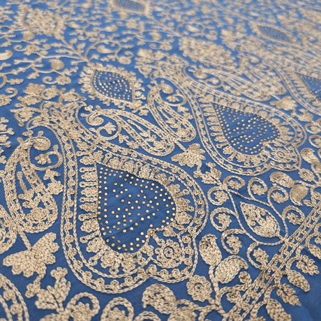 پارچه حریر سوزن دوزی هندی 9 رنگ درباری 