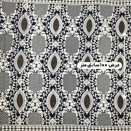 پارچه حریر سوزن دوزی هندی 10 رنگ مشکی 