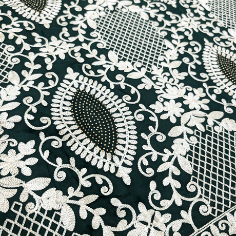 پارچه حریر سوزن دوزی هندی 10 رنگ یشمی 