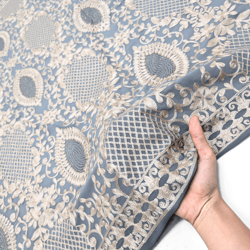 پارچه حریر سوزن دوزی هندی 10 رنگ 10-3 