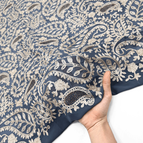 پارچه حریر سوزن دوزی هندی 19 رنگ 19-1 