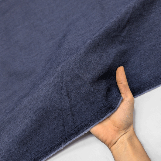 پارچه جین کاغذی هندی رنگ سرمه ای سوخته 