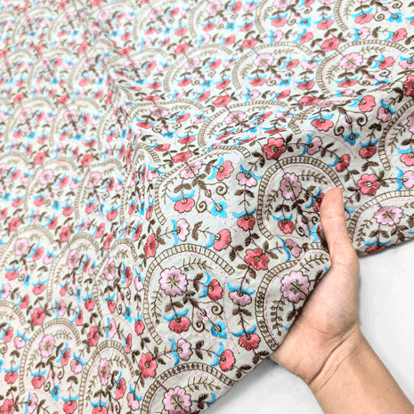 پارچه لینن سوزن دوزی دهلی 125 رنگ 4 نچرال 