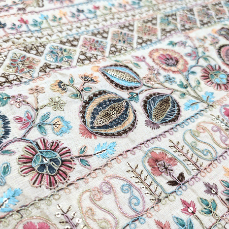 پارچه لینن سوزن دوزی هندی 147 رنگ 2 