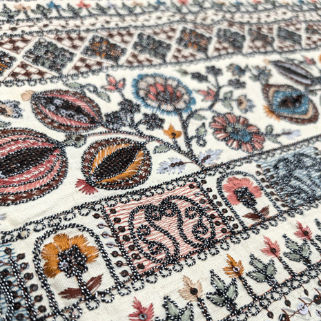 پارچه لینن سوزن دوزی هندی 147 رنگ 4 