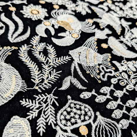 پارچه لینن سوزن دوزی هندی 148 رنگ 2 