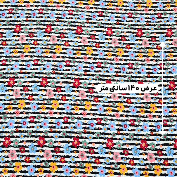 پارچه نخی گلدار رنگ 321-2