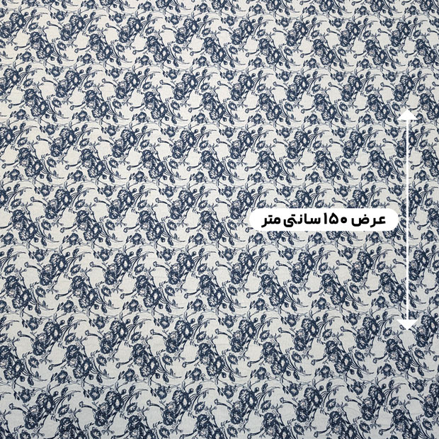 پارچه ژاکارد پنبه لمه 2003 رنگ سورمه ای 