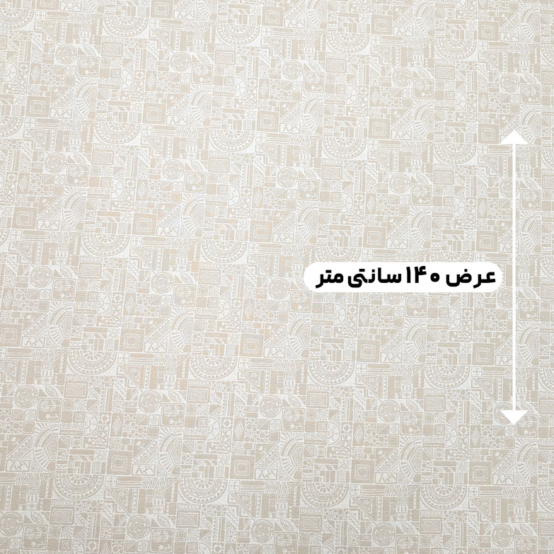 پارچه ژاکارد پنبه 206 رنگ کرم 