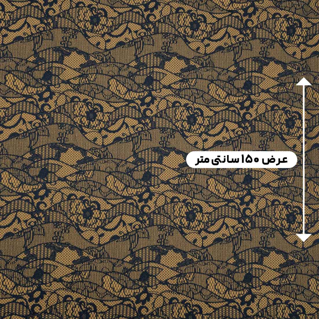 پارچه ژاکارد دانتل ترک رنگ سرمه ای شکلاتی 7 