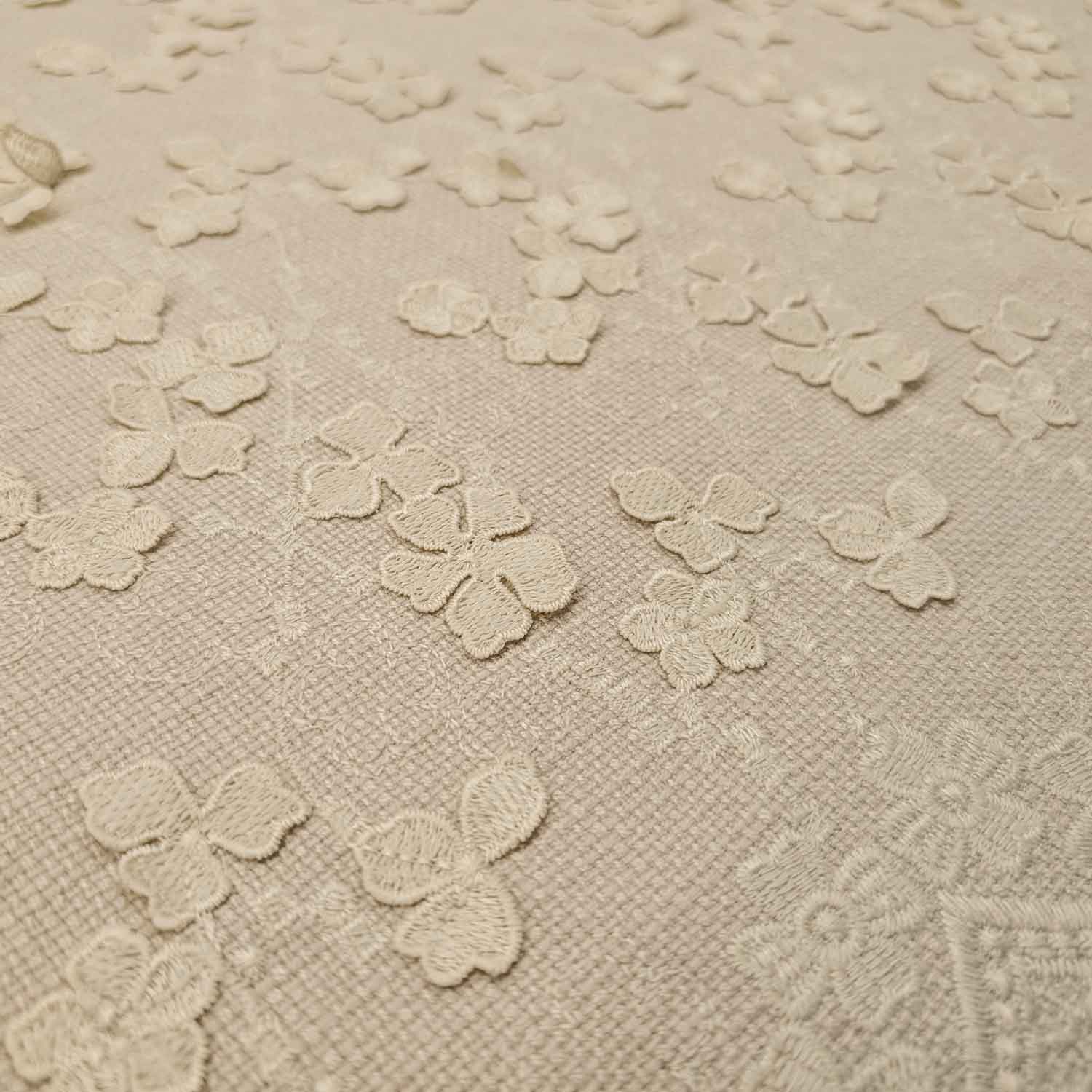 پارچه شانل اپلیکه رنگ نچرال 3 