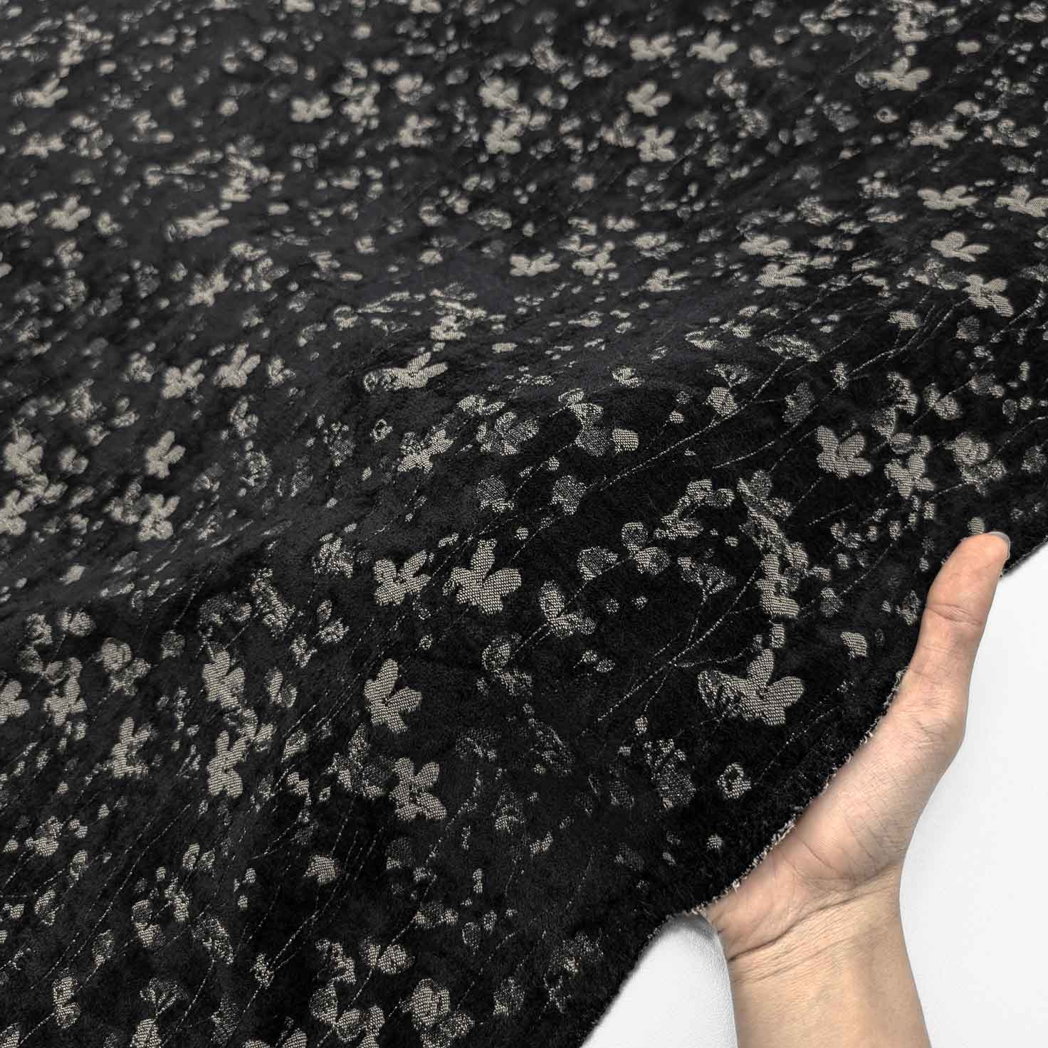 پارچه ژاکارد شانل 224 رنگ مشکی 