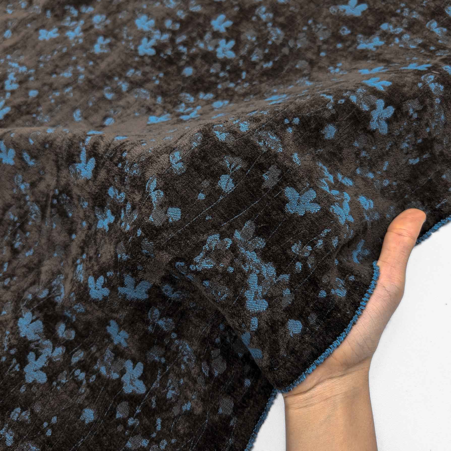 پارچه ژاکارد شانل 224 رنگ شکلاتی 