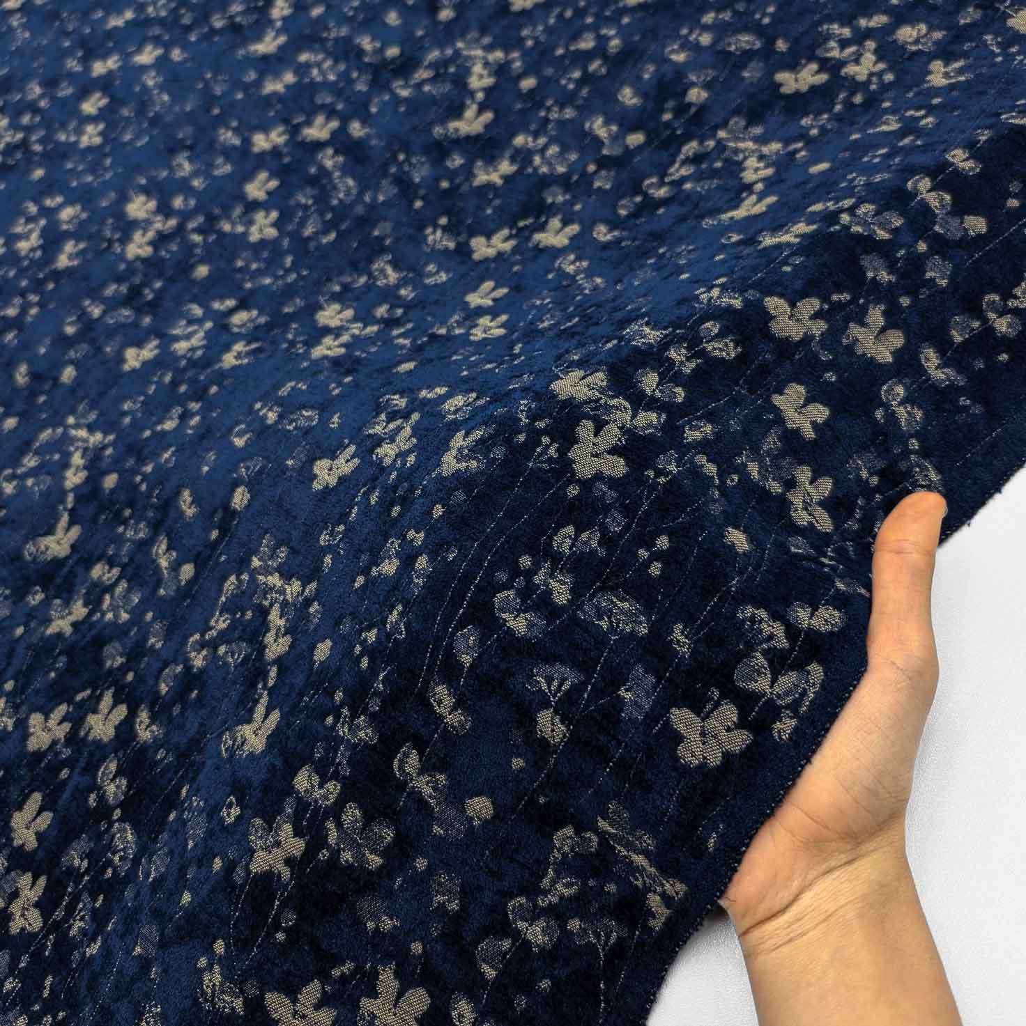 پارچه ژاکارد شانل 224 رنگ سرمه ای 