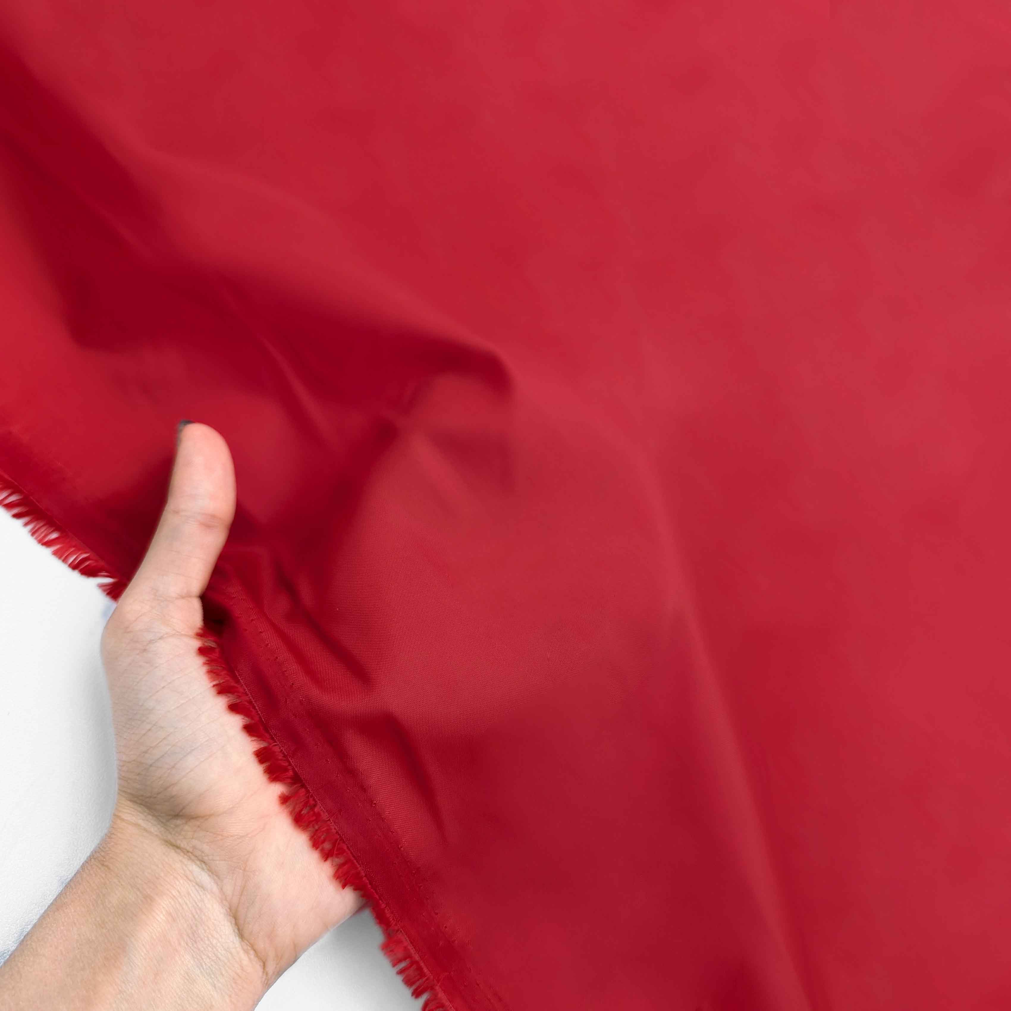 پارچه آستری پونژه رنگ قرمز 