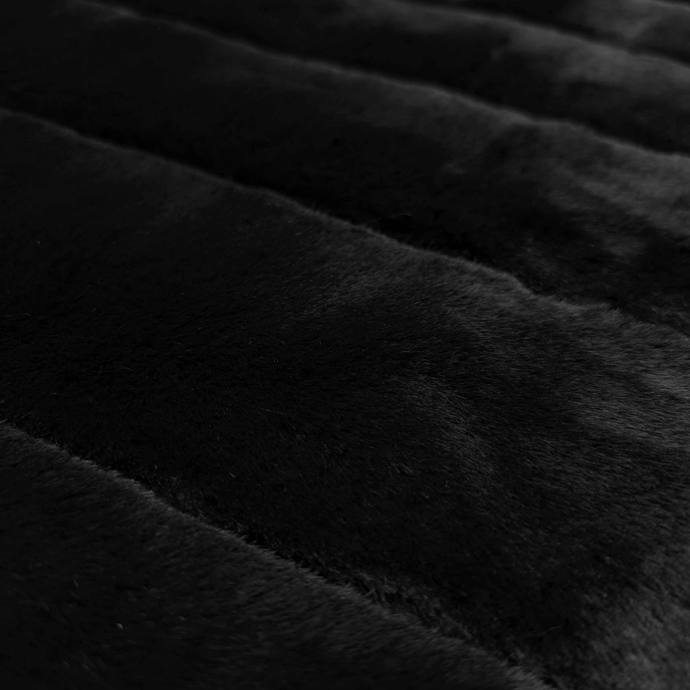 پارچه خز پله ای پرز کوتاه رنگ مشکی 