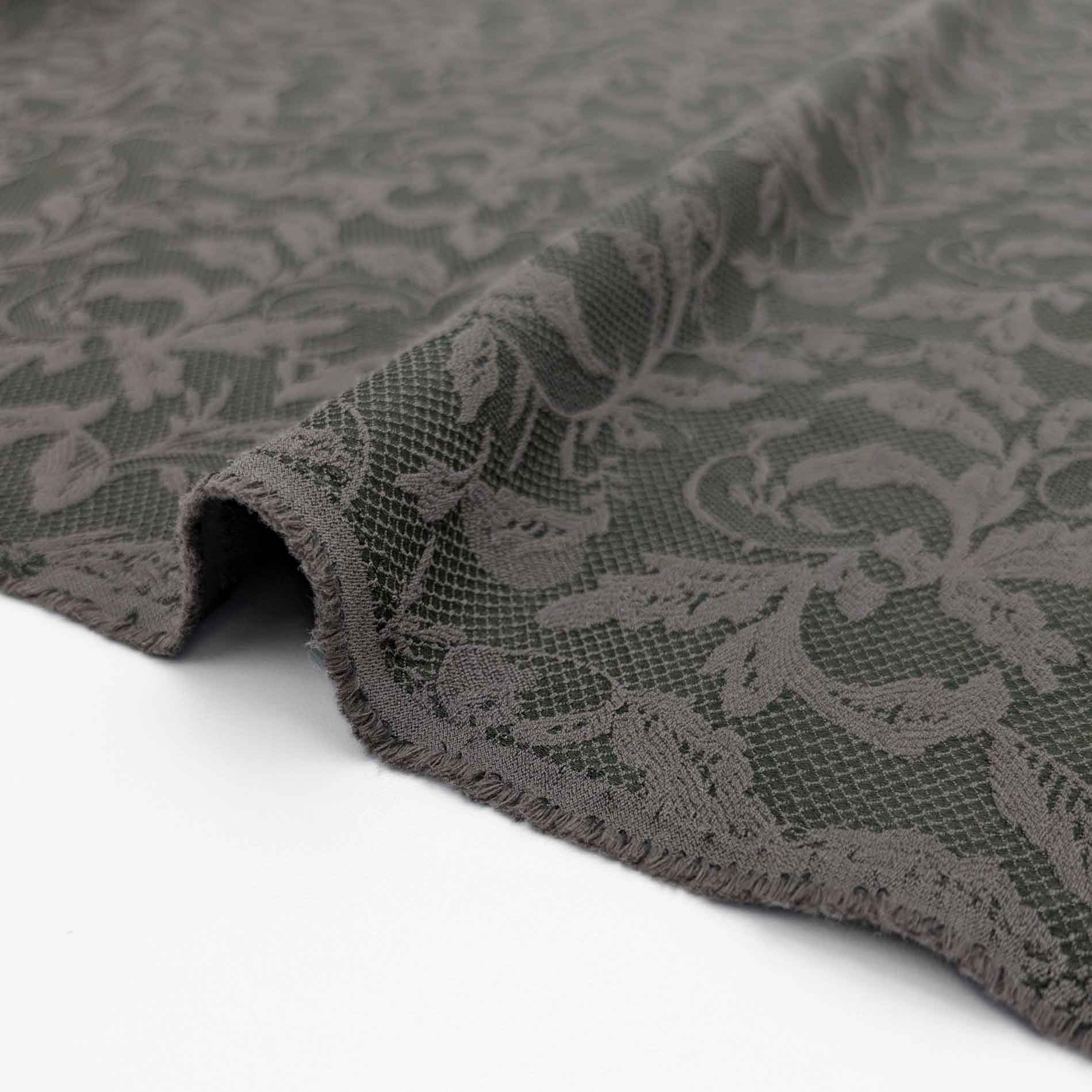 پارچه ژاکارد دانتل 225 رنگ ارتشی شکلاتی 