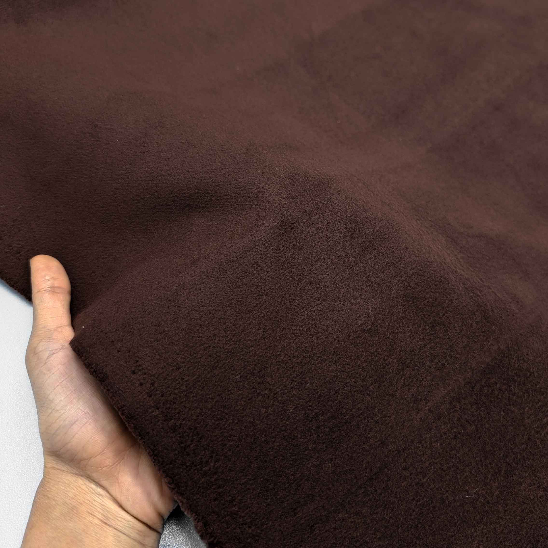 پارچه فوتر کوبیده رنگ شکلاتی سوخته 