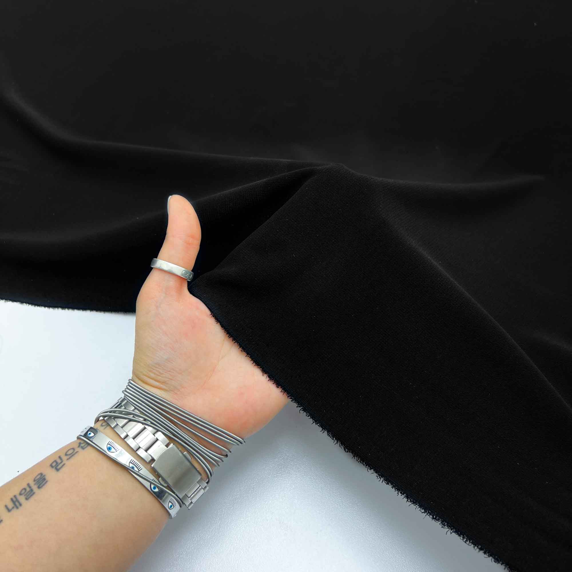 کرپ استرچ کنکورد رنگ مشکی 