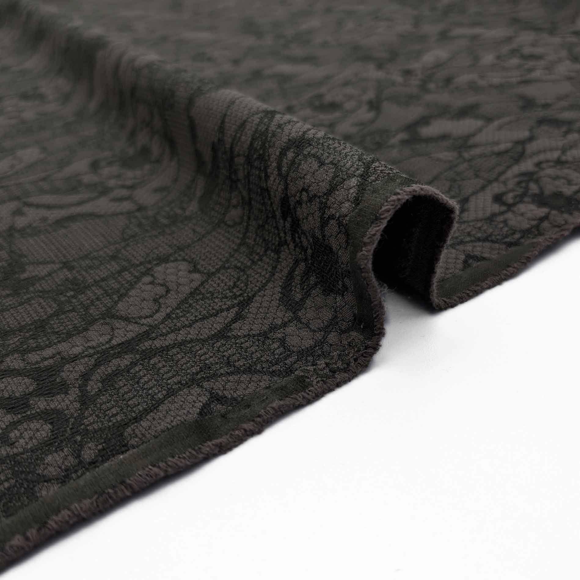 پارچه ژاکارد دانتل ترک رنگ ارتشی شکلاتی 