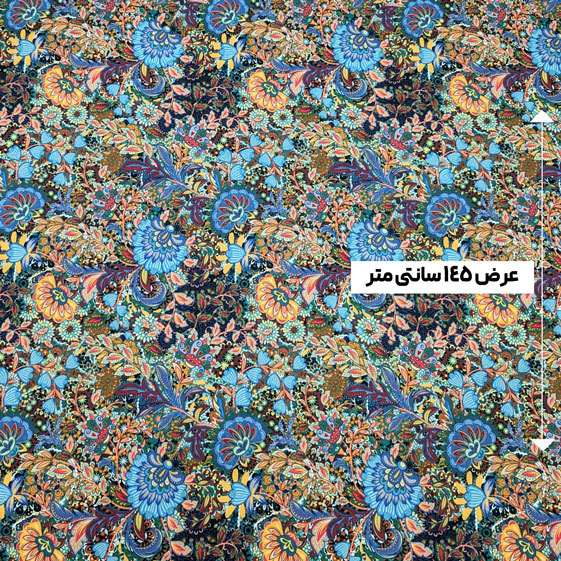 پارچه کتان لمه طرحدار رنگ 65 