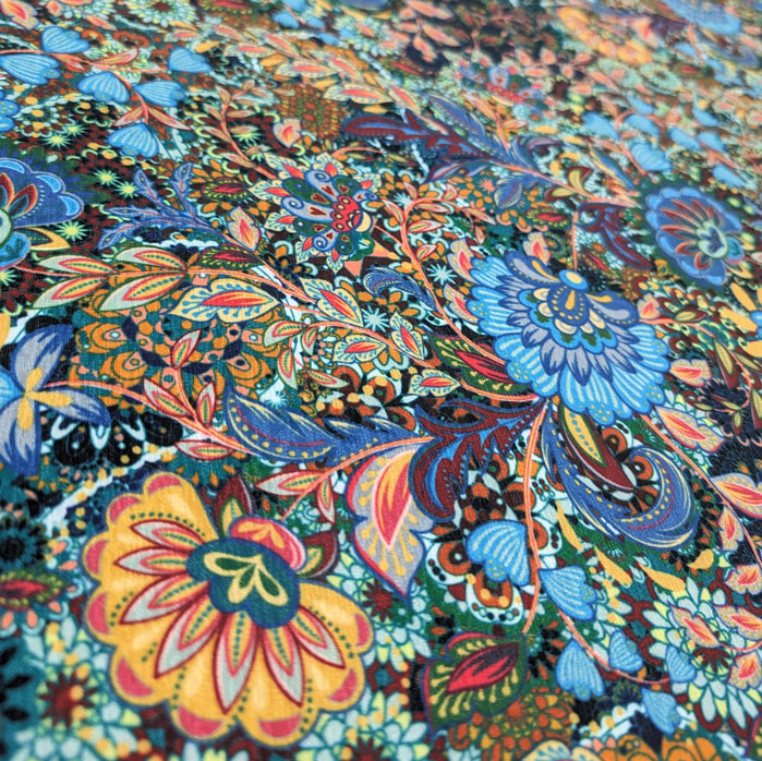 پارچه کتان لمه طرحدار رنگ 65 