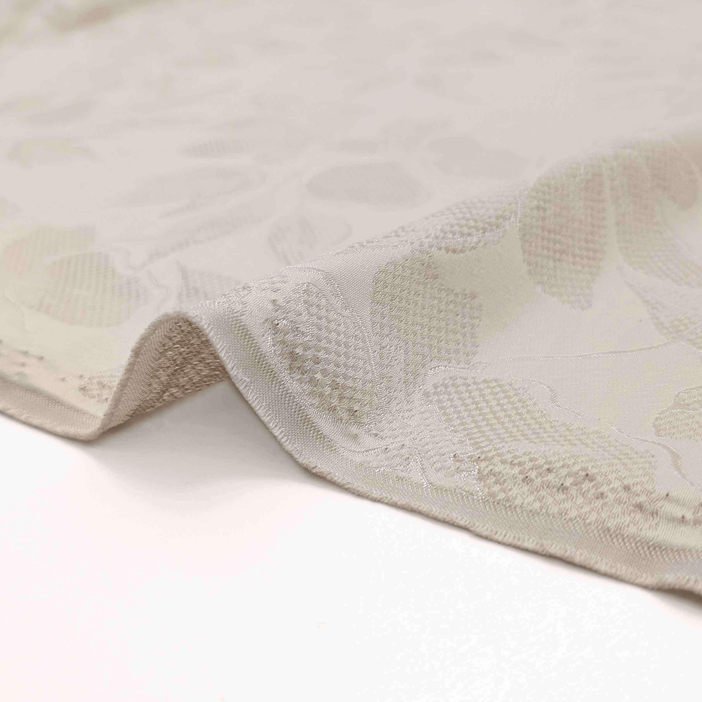 پارچه ژاکارد تافته 226 رنگ استخوانی 