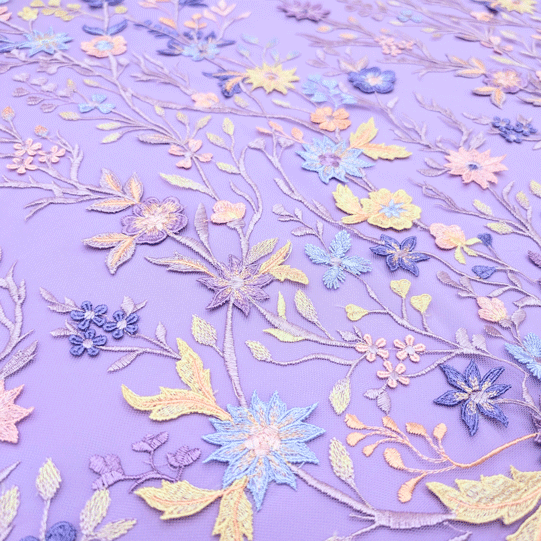 پارچه تور گلدوزی رنگ 1-8 