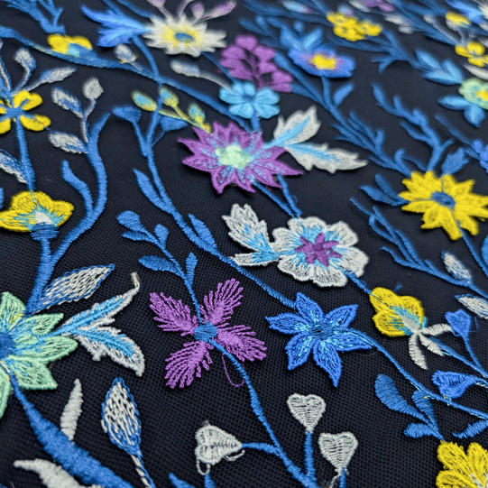 پارچه تور گلدوزی رنگ 1-11 