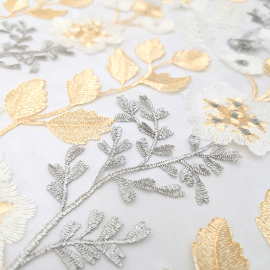 پارچه تور گلدوزی رنگ 16 