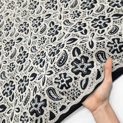 پارچه گیپور قیطون رنگ 8 