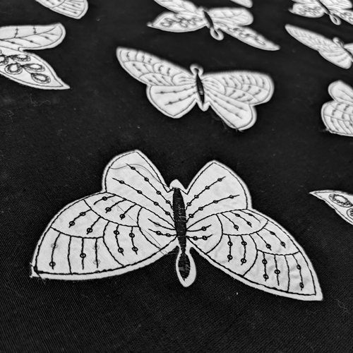 پارچه لینن پچ ورک رنگ مشکی 