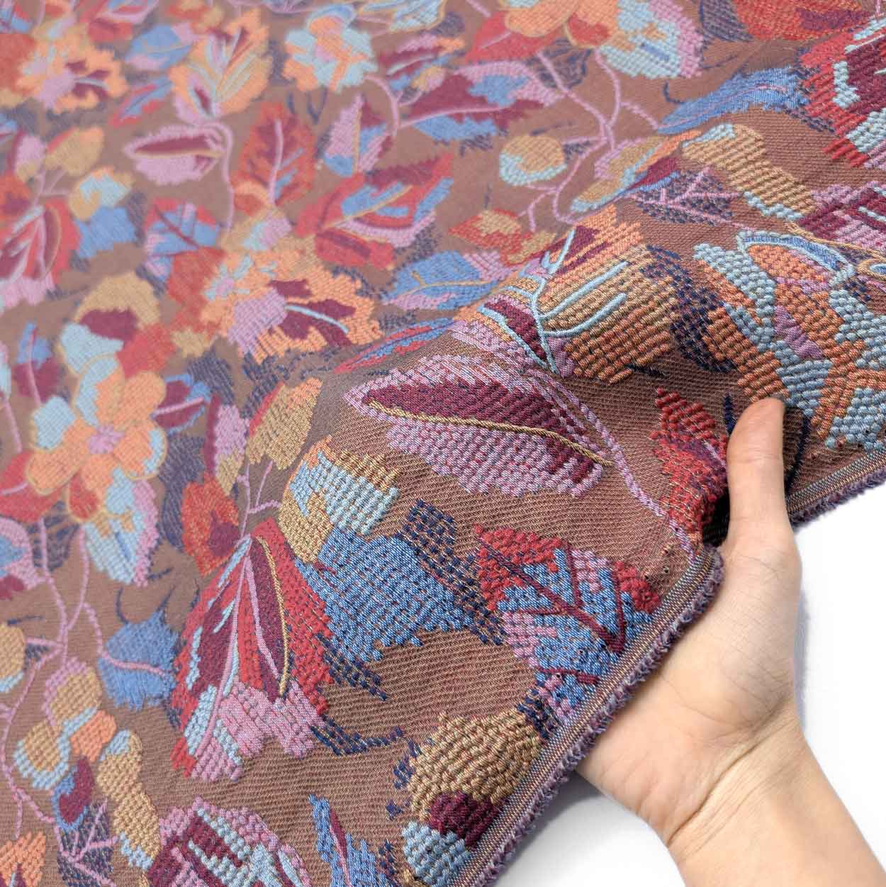 پارچه ژاکارد ترک 231 رنگ قرمز آبی 