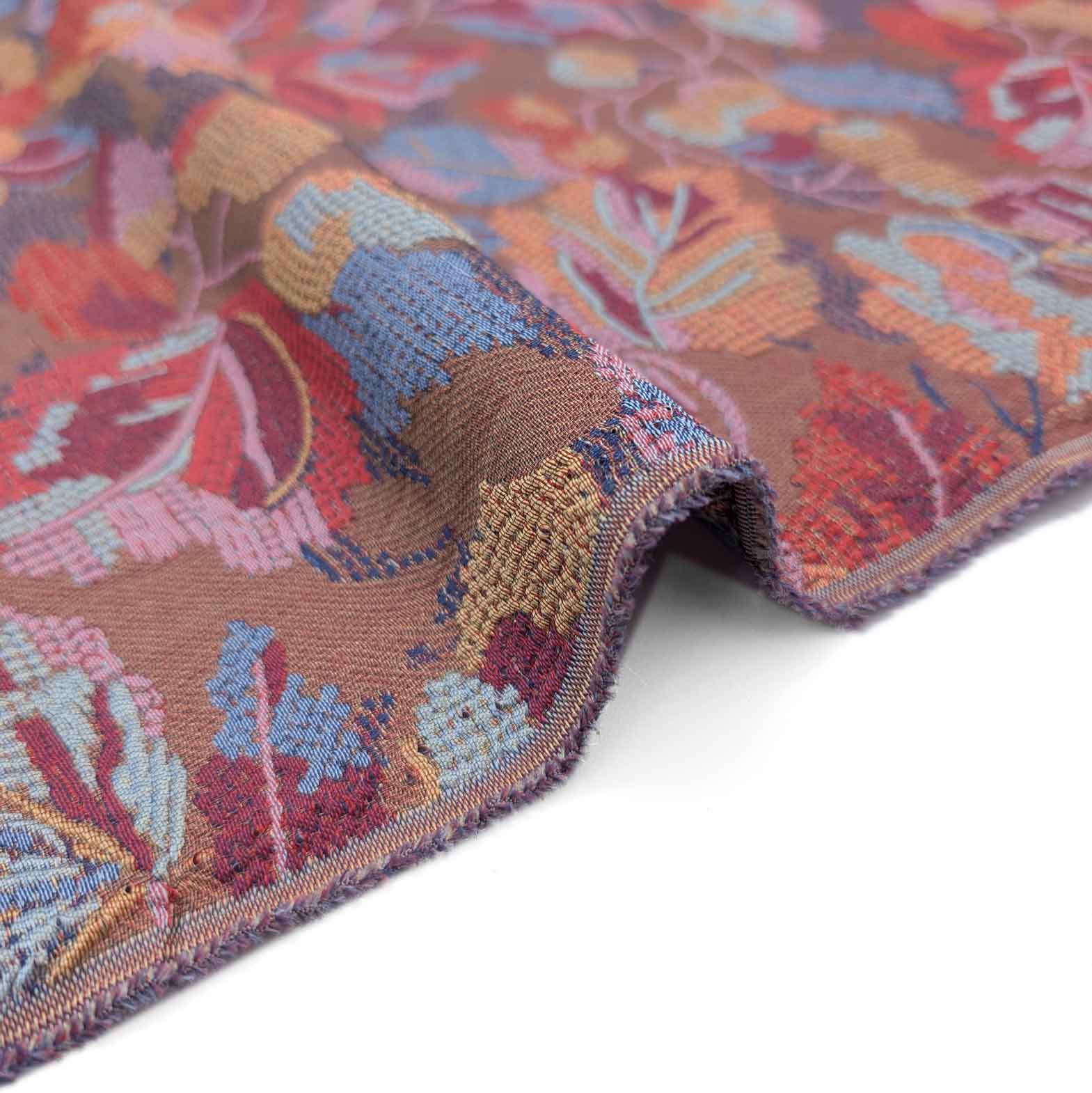 پارچه ژاکارد ترک 231 رنگ قرمز آبی 