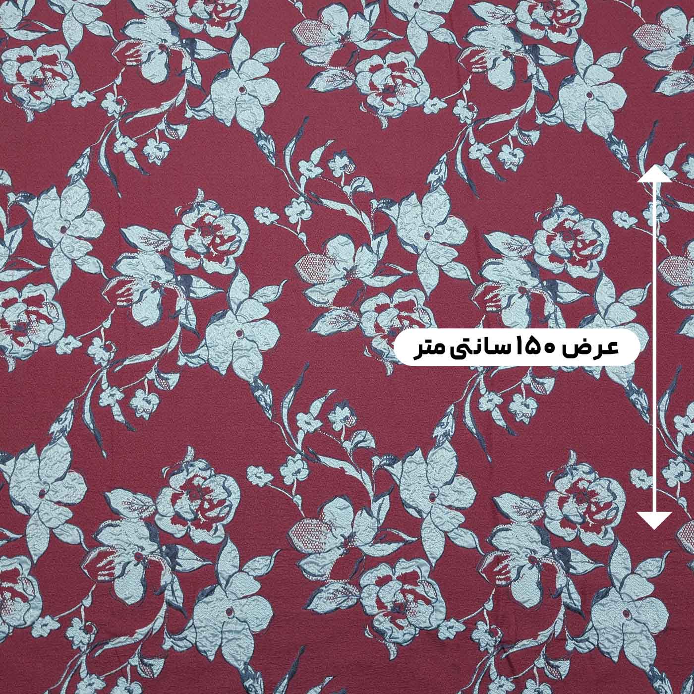 پارچه ژاکارد پفکی ترک 230 رنگ عنابی 