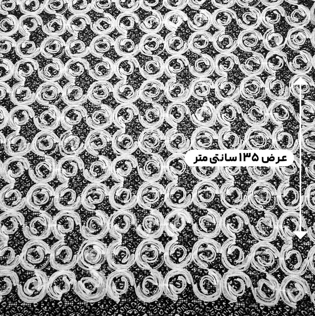 پارچه دانتل پچ ورک 9 رنگ سفید مشکی 