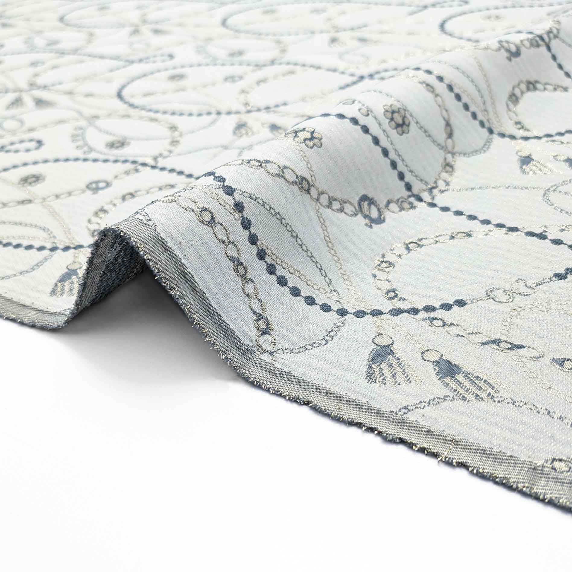 پارچه ژاکارد پنبه KP027 رنگ سرمه ای 