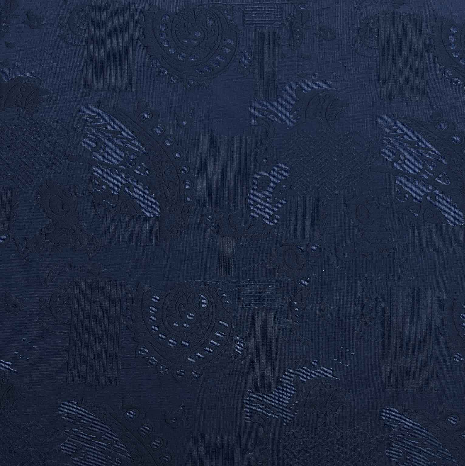 پارچه ژاکارد کتان 234 رنگ سرمه ای 