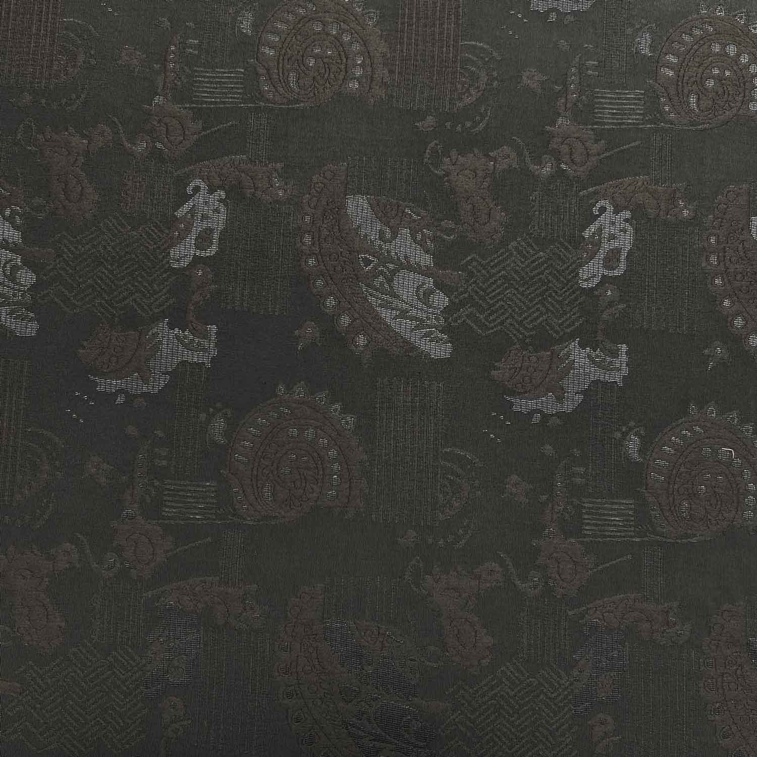 پارچه ژاکارد کتان 234 رنگ طوسی سبز 