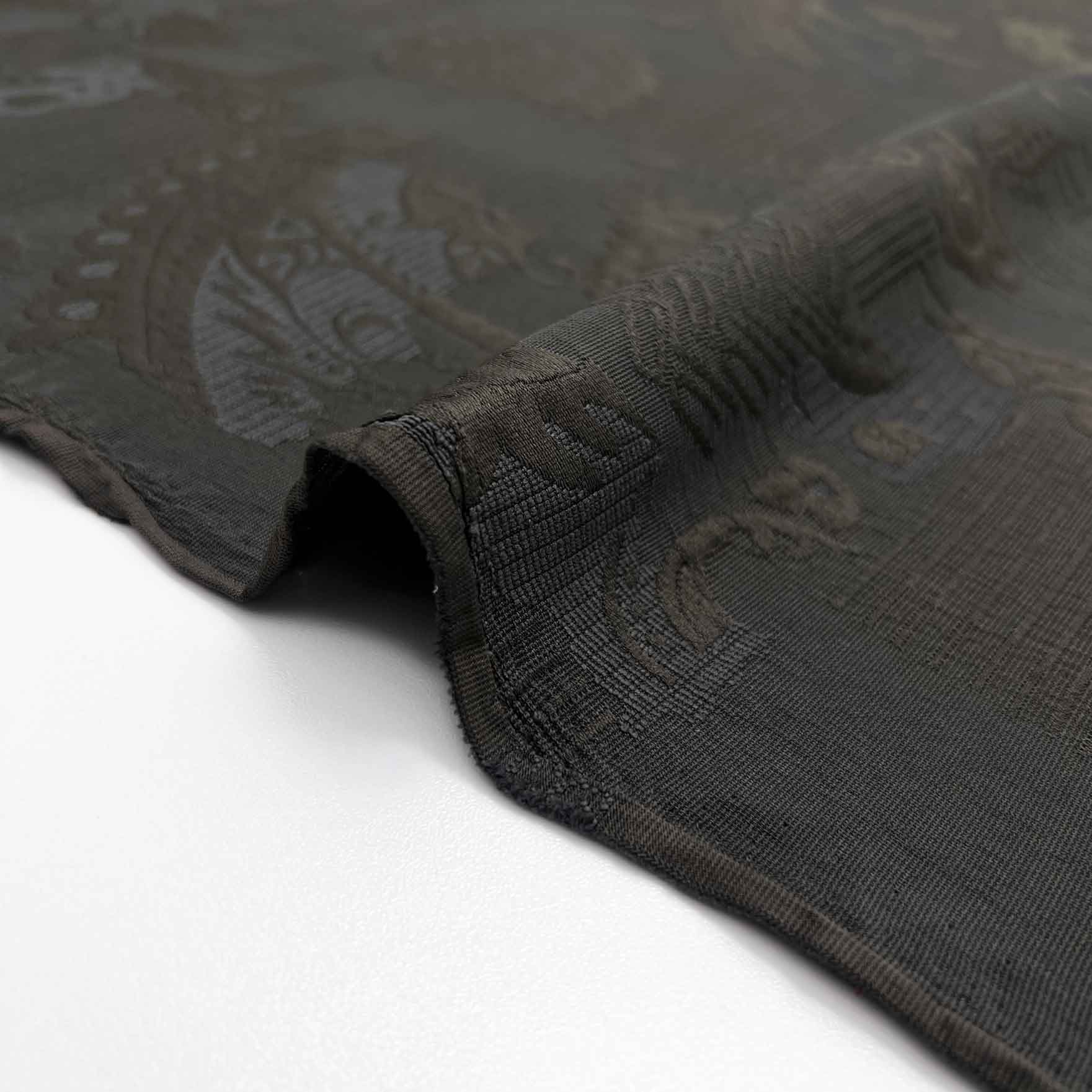 پارچه ژاکارد کتان 234 رنگ طوسی سبز 