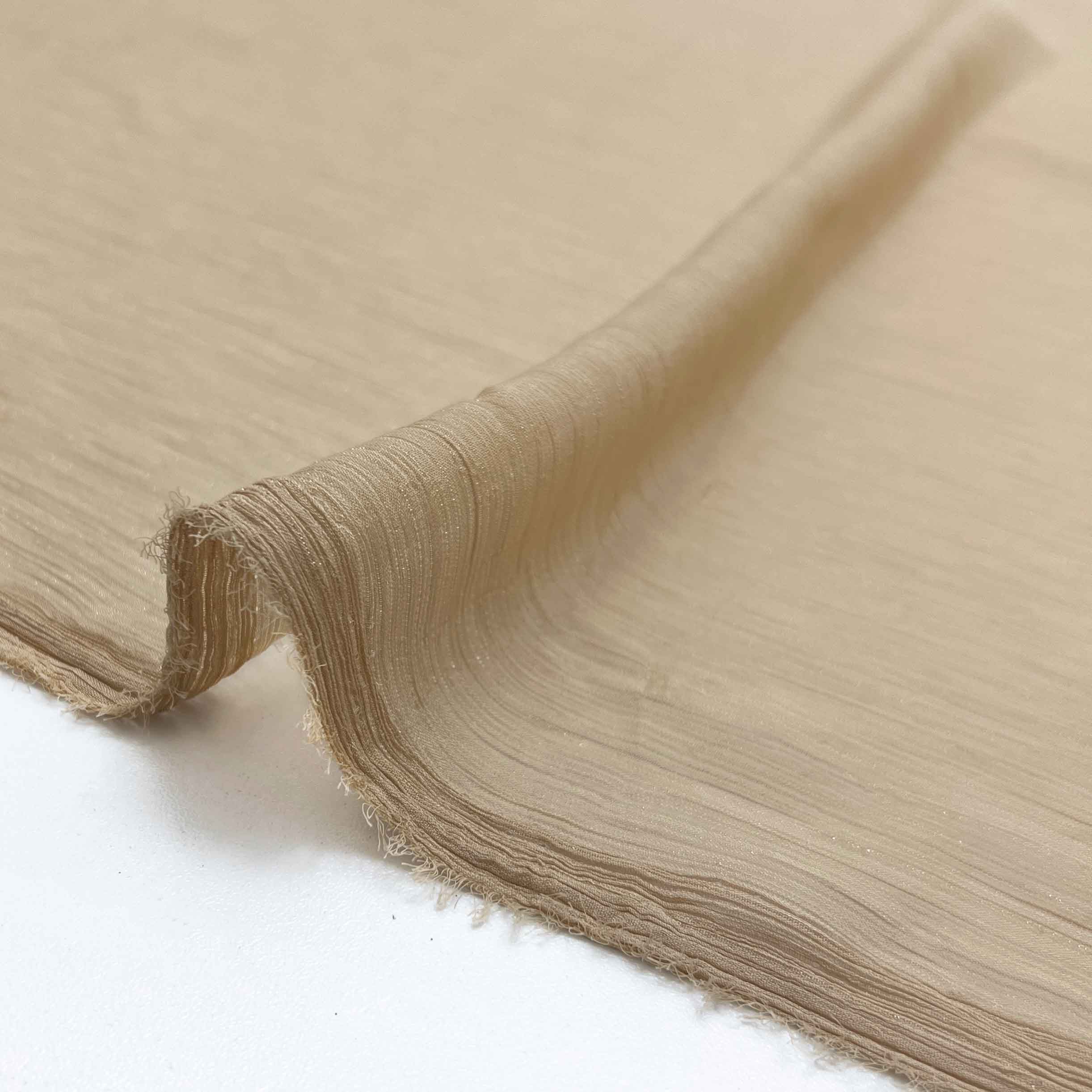 پارچه حریر شاین رنگ بیسکوییتی 