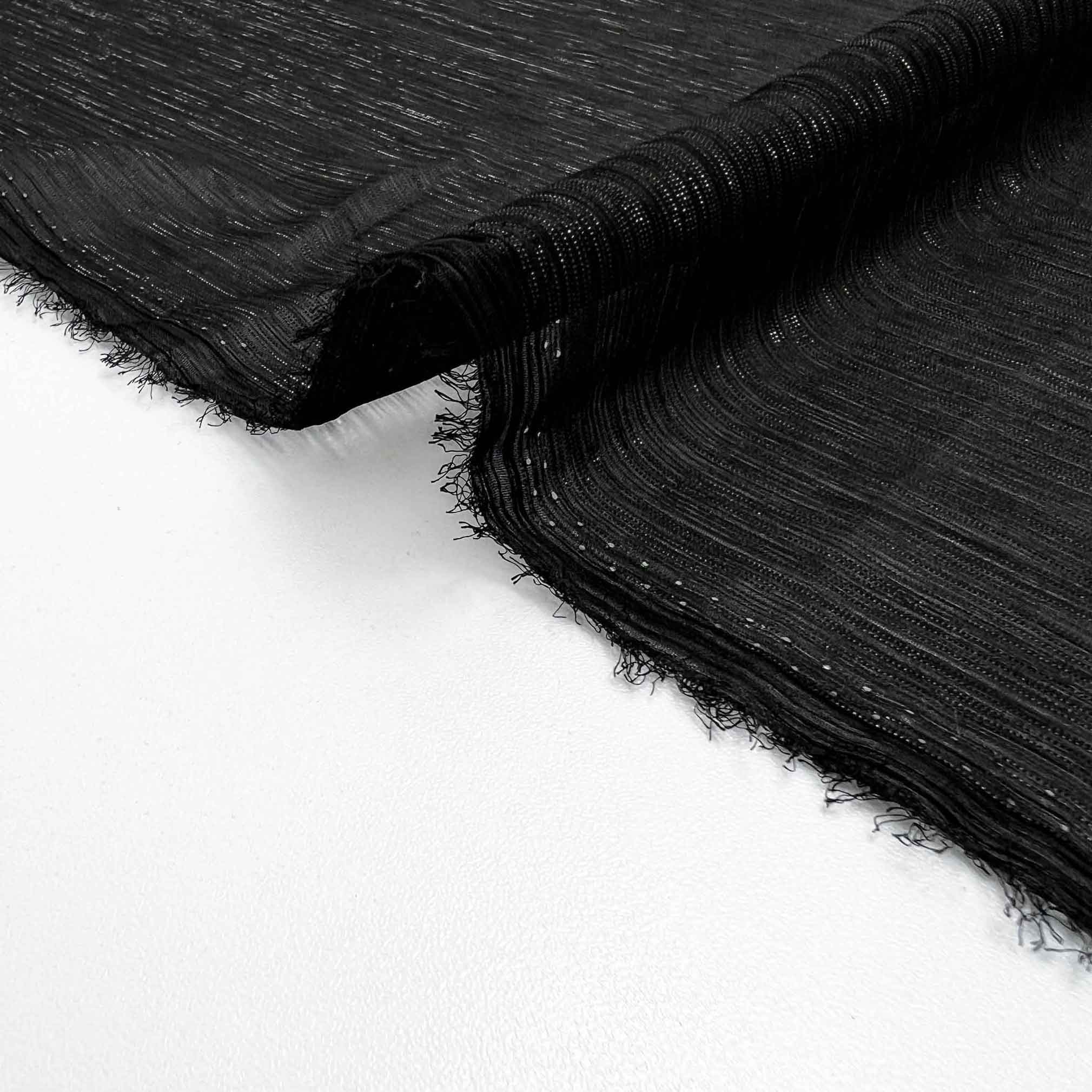 پارچه حریر شاین رنگ مشکی 